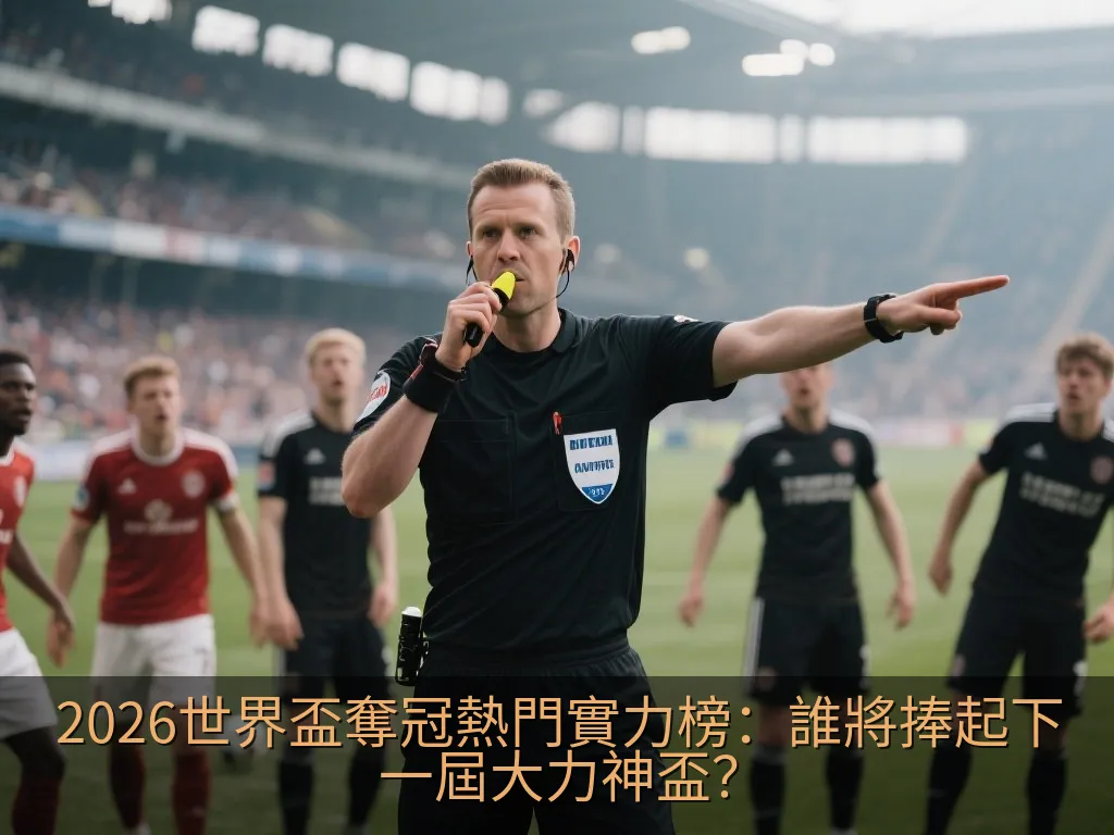 現代化足球體育場燈光亮起，綠茵場上乾淨的準備畫面
